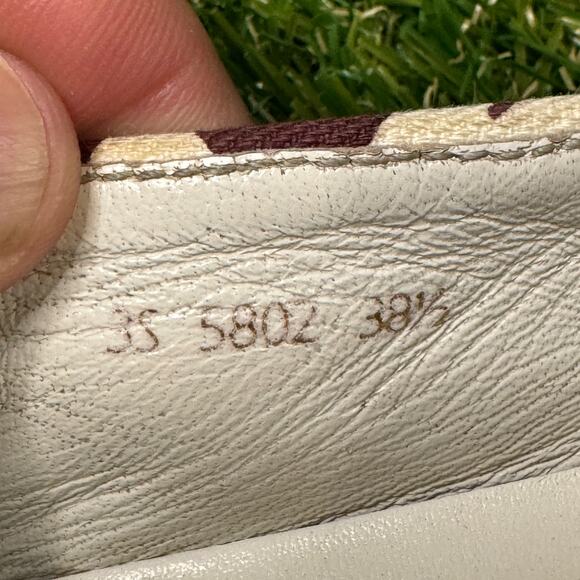 Prada Floral Burgundy and White Loafers - Picture 9 of 9